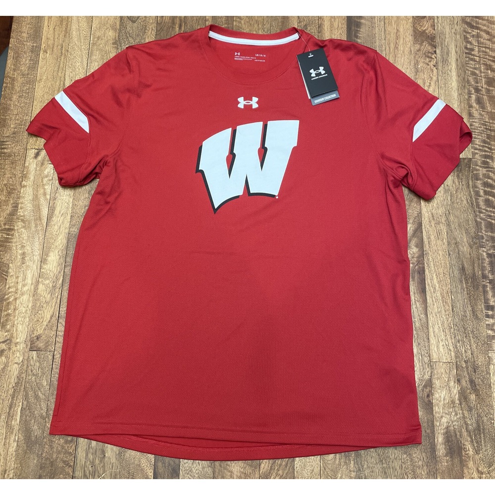 Under Armour Wisconsin Badgers Polo Shirt Large Football Gameday Collection